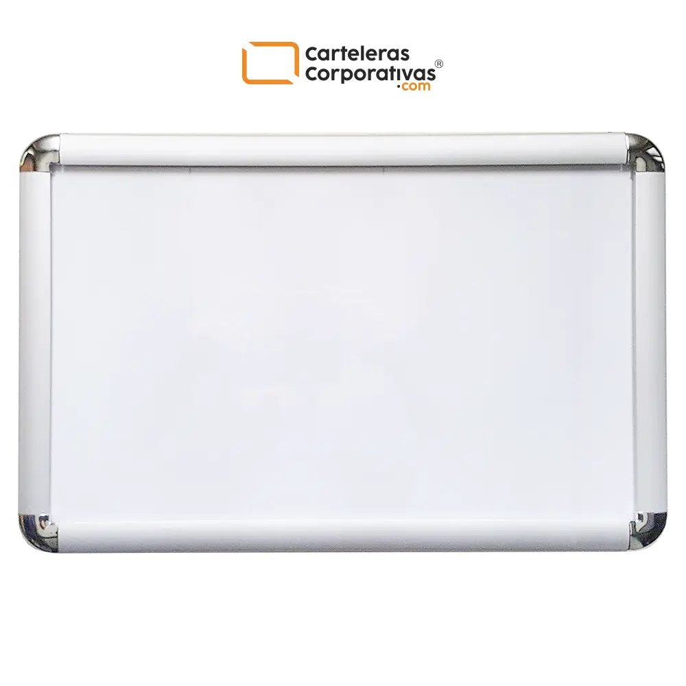 cartelera marco abatible doble carta vista frontal