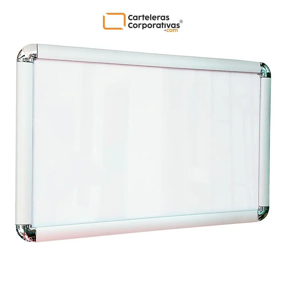 cartelera marco abatible doble carta vista lateral diagonal