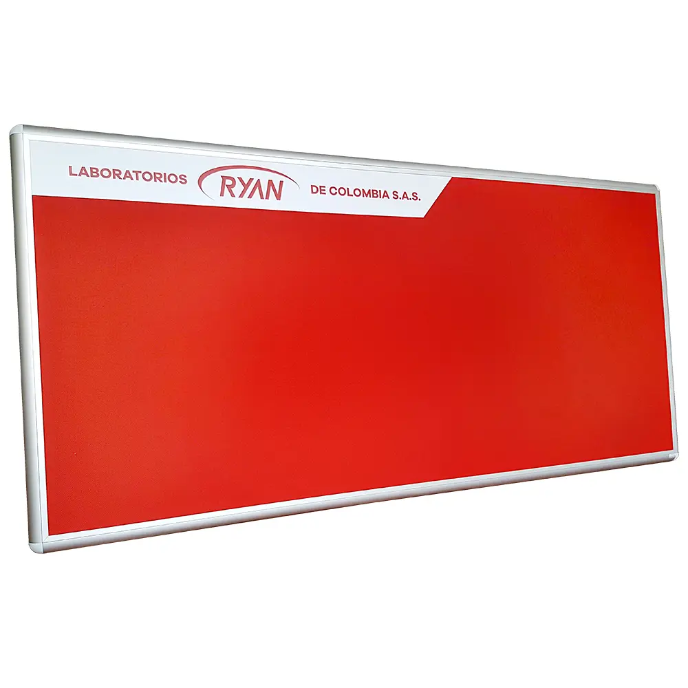 Cartelera Convencional en Paño de 200x120 cm vista general lateral