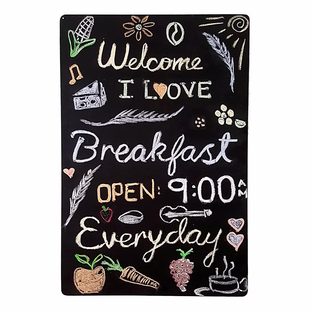 Tablero para tiza magnético sin marco de 100×70 cm