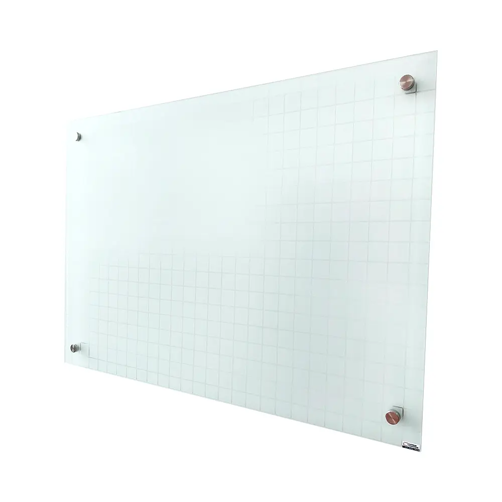 Tablero en vidrio templado antireflejo de 120×80 cm con dilatadores vista lateral general