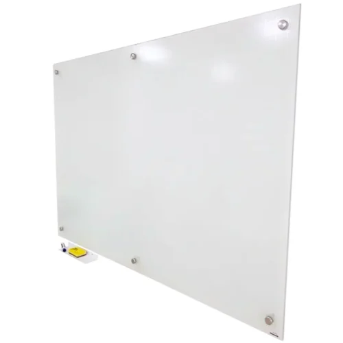 Tablero en vidrio templado antireflejo de 150×100 cm con dilatadores vista general lateral