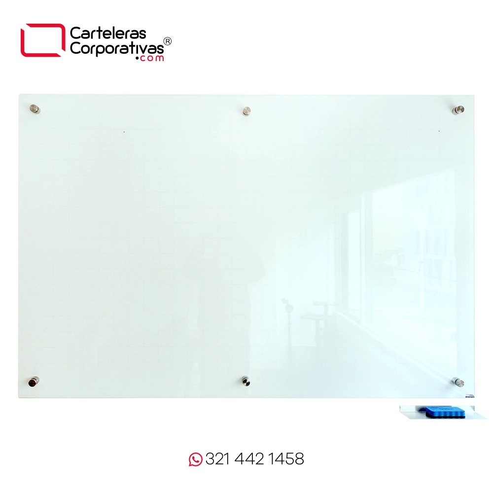 Tablero en vidrio templado brillante de 150×100 cm con dilatadores - Imagen 3