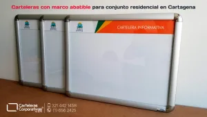 Carteleras con marco abatible de 48x37cms