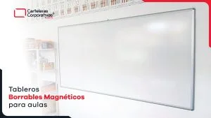 tableros borrables magnéticos para aulas de colegio en bogotá vista lateral