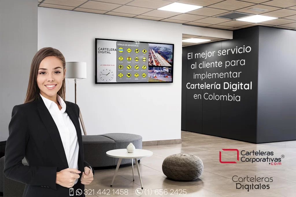 El mejor servicio al cliente para implementar Cartelería Digital en Colombia portada