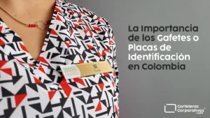 gafete o placa de identificación en uso cook vista lateral general